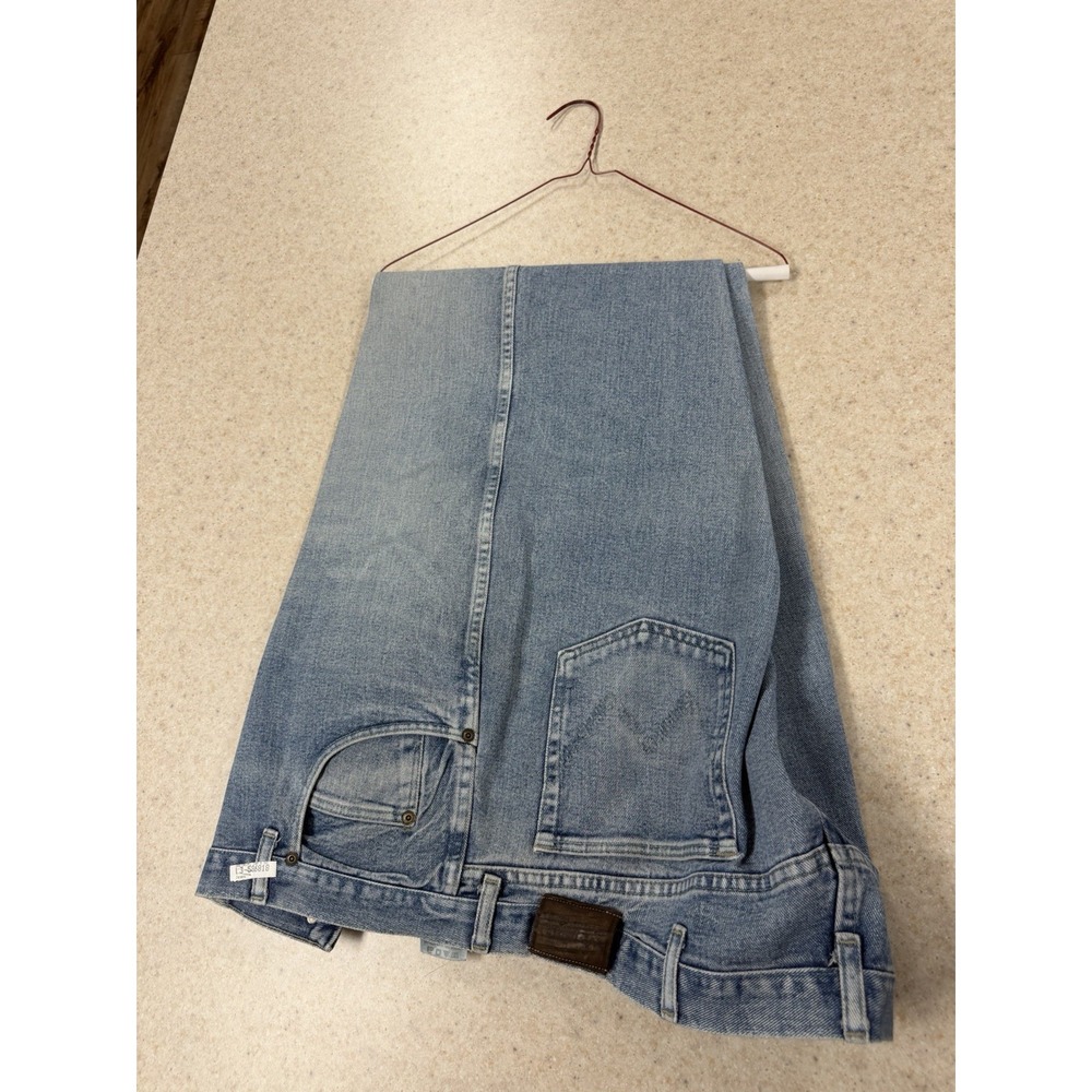 Lee Riders Jeans Mens 48x30 Light Wash Straight Leg Distressed Denim Vintage